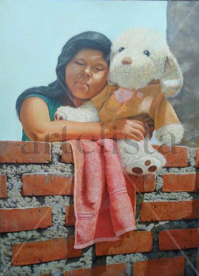 yo solo quiero a mi peluche Oil Canvas Others