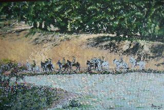 Paseo a caballo Acrylic Canvas Landscaping