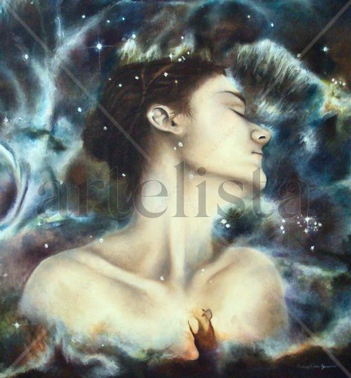 Nebula de Carina Oil Canvas Portrait