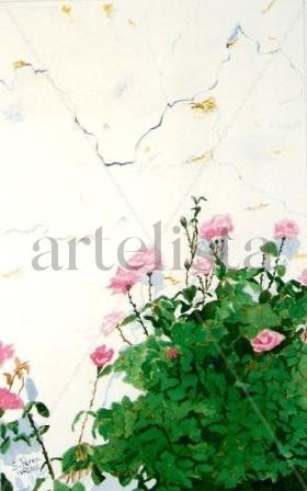 ROSAL DEL ROMERILLO Watercolour Paper Floral Painting