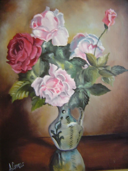 Flores Oil Canvas Floral Painting