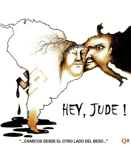 "...besos desde el...
