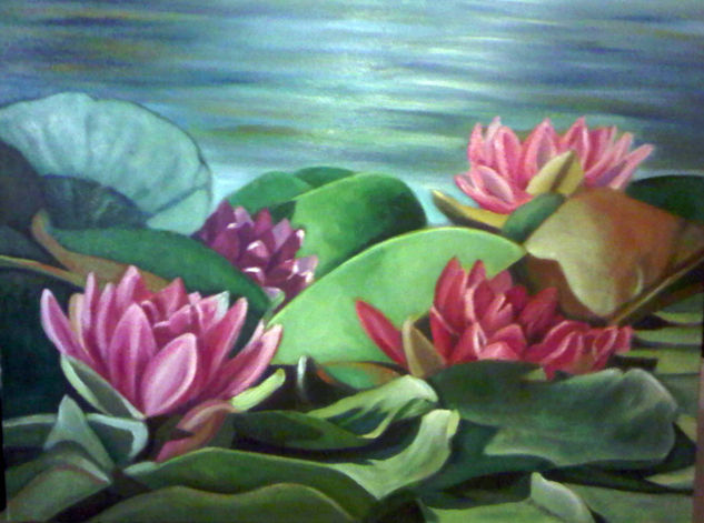 LAGO Oil Canvas Floral Painting