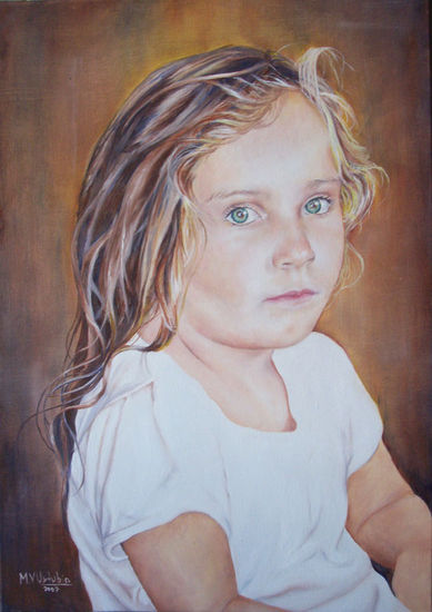 Retrato Maca Oil Canvas Portrait