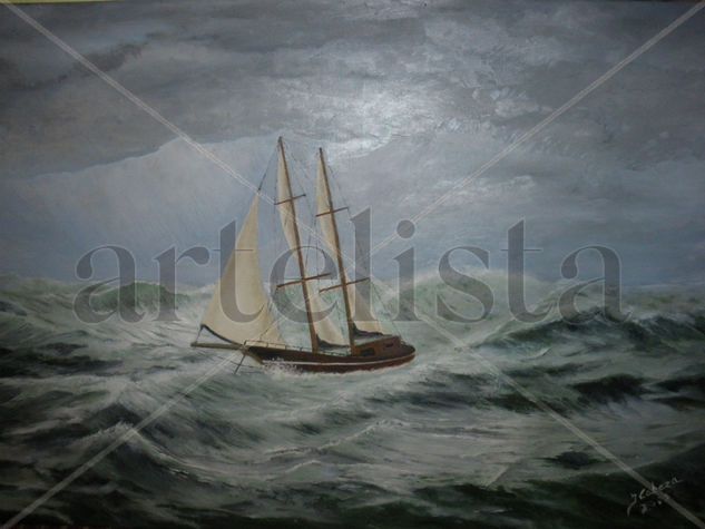 Por esos mares Oil Canvas Marine Painting