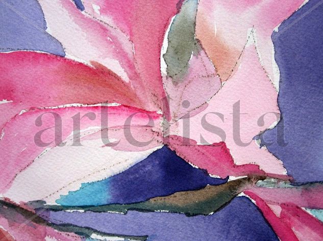 DETALLE DE ORQUÍDEA Watercolour Paper Floral Painting