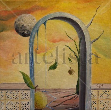 Visões de uma passagem Oil Canvas Landscaping