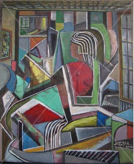 Interior con figura