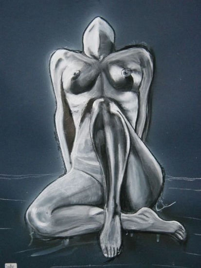 Luz de luna Others Paper Nude Paintings