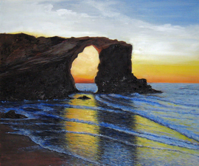 Playa de las Catedrales Oil Canvas Marine Painting