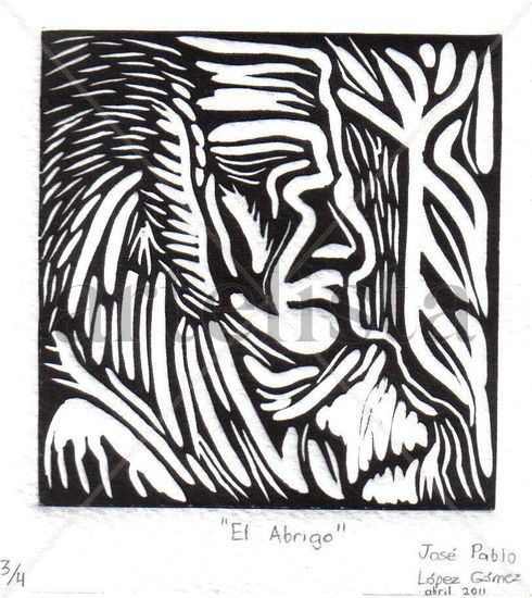 El Abrigo Linocut