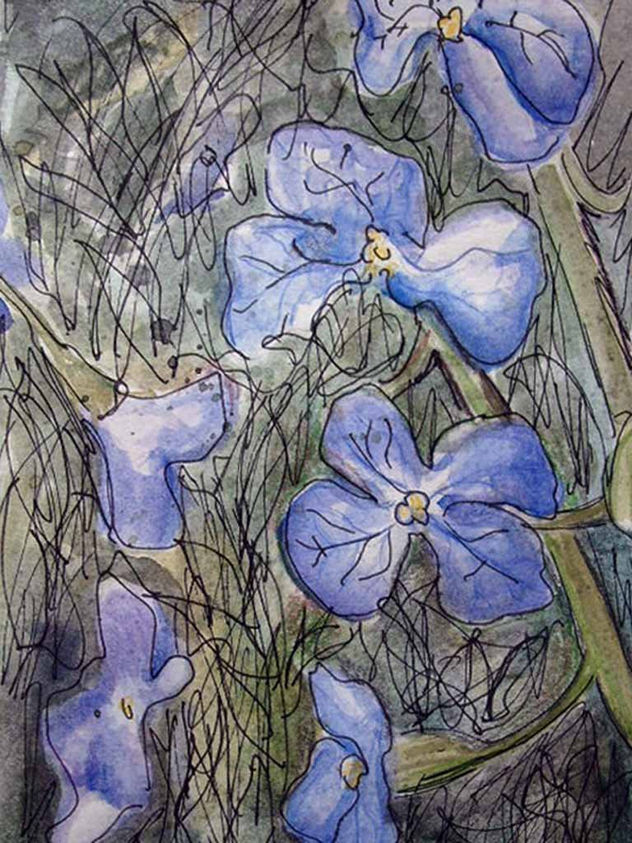 Flores silvestres azules