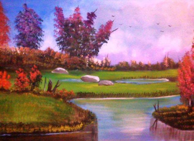 paisaje primaveral 05 Oil Canvas Landscaping