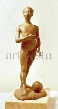 Gimnasta con pelota Bronze Figurative