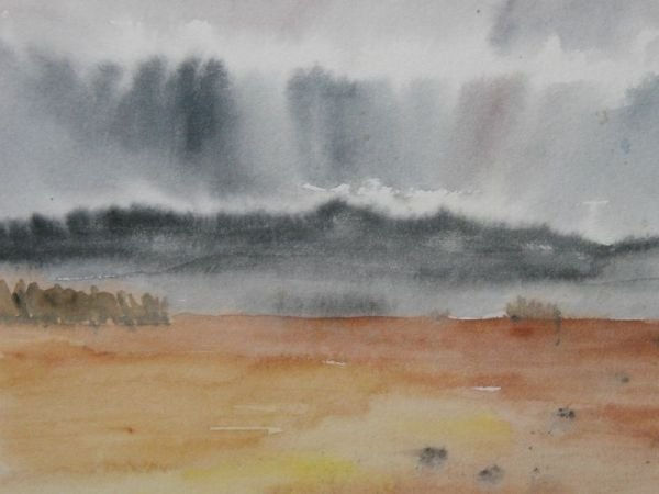 Nubes de tormenta Watercolour Paper Landscaping