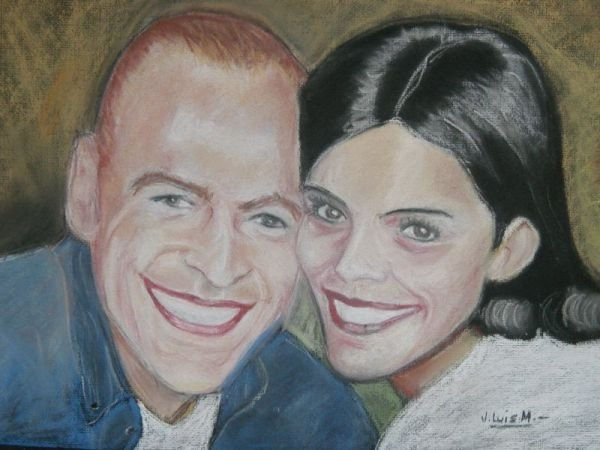 Retrato Fabiola y novio