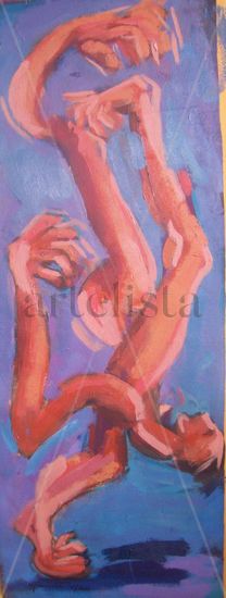 en punta de pies, de la serie SOMATOGRAFIAS Oil Canvas Nude Paintings