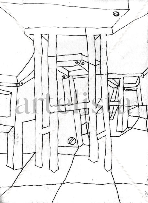 Composición con sillas y mesas