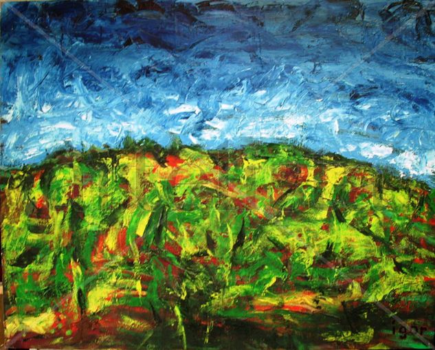 "Cielo y prado #8" Oil Others Landscaping