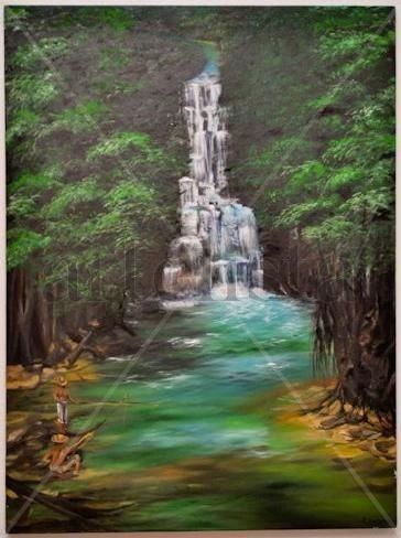 Paisaje Cascada Oil Canvas Landscaping
