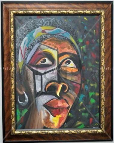 Africana Colorida Oil Canvas Landscaping