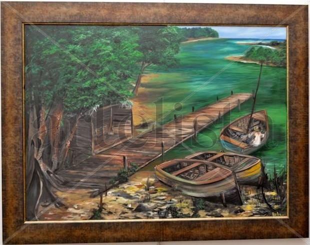 Paisaje Rio Oil Canvas Landscaping