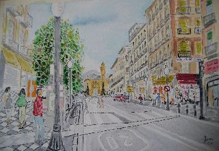 Plaza Nueva (Granada) Watercolour Paper Landscaping