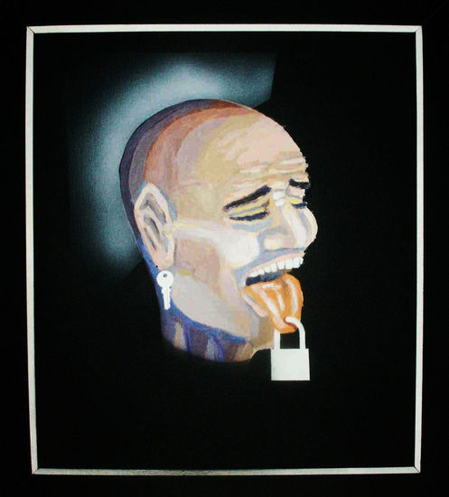 Piercing (Candado con llave) Acrylic Panel Portrait