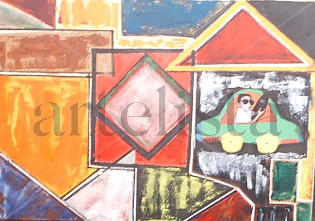 mi niño Mixed media Canvas Figure Painting