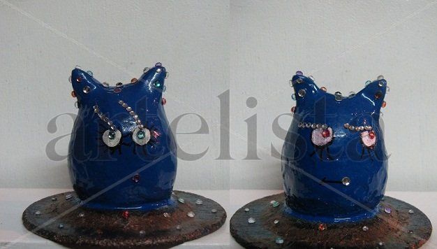 BLUE DIAMOND CAT Mixta Figurativa