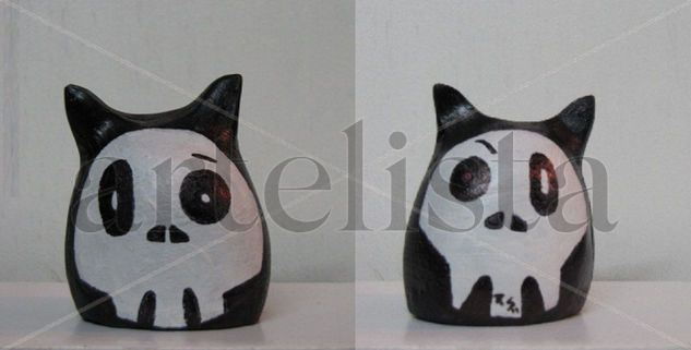 SKULLY CAT Mixta Figurativa