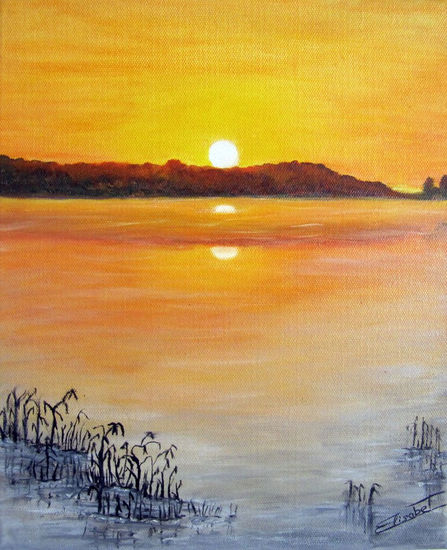 Posta de Sol Oil Canvas Landscaping