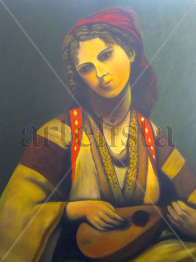 Gitana tocando la guitarra