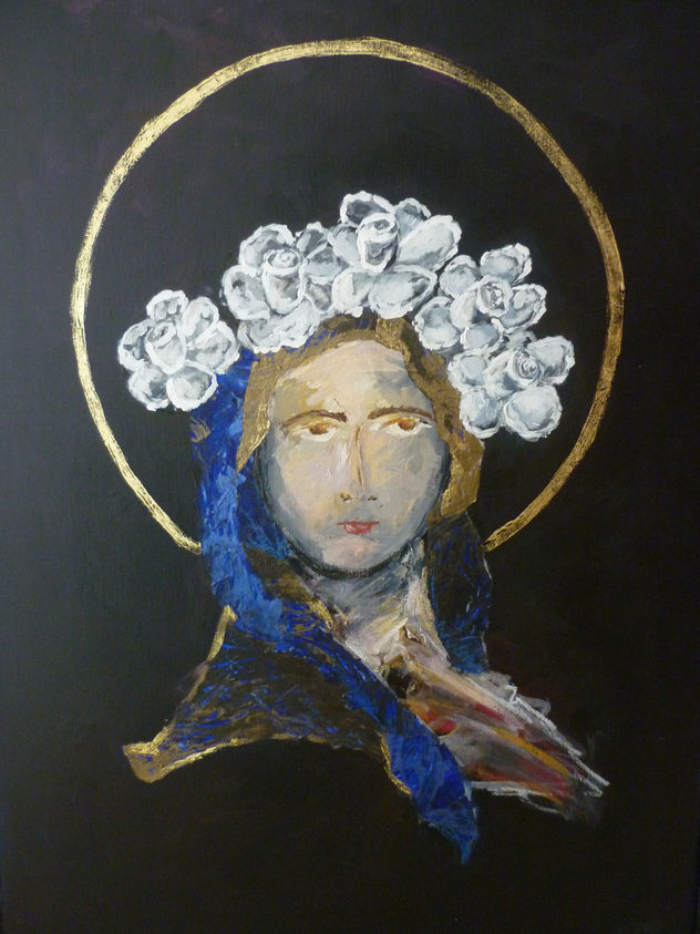 VIRGEN SANTA ROSALIA 50X70 MIXTA