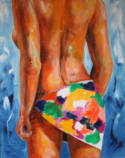 Rechazo Acrylic Canvas Figure Painting