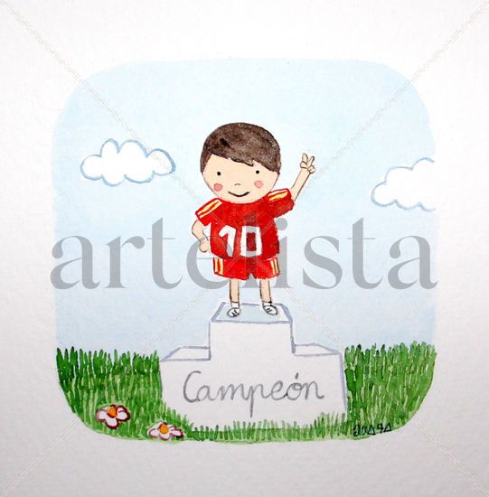 Campeón Watercolour Canvas Landscaping