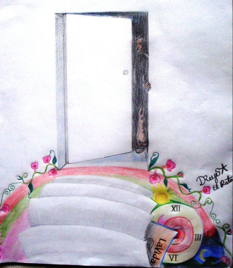 PUERTA ABIERTA A LA VIDA Mixed Media