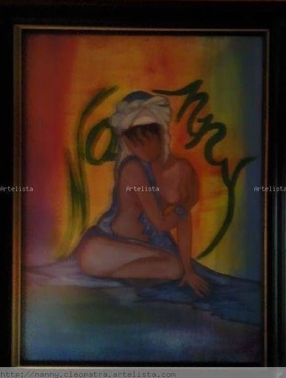 mujer arabe Acrylic Textile Nude Paintings