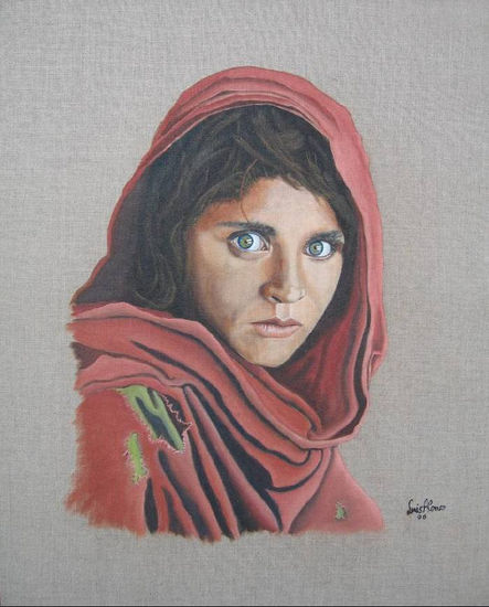 La mirada del pasado Oil Canvas Portrait