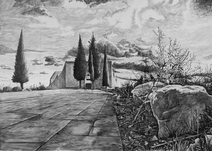 Paisaje al atardecer