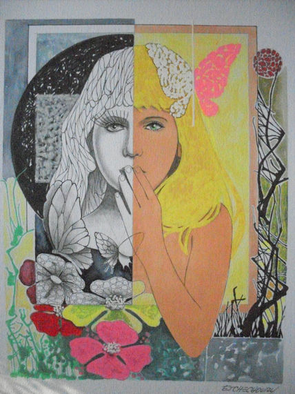 Niña en dos planos