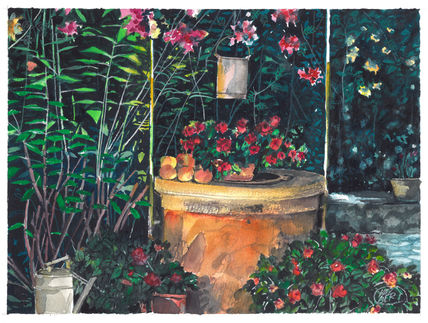Jardín interior,...