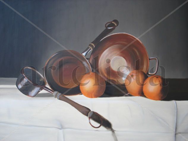 Cobre y Naranjas Oil Canvas Still Life Paintings