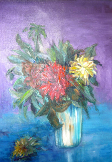 Crisantemos Oil Canvas Still Life Paintings