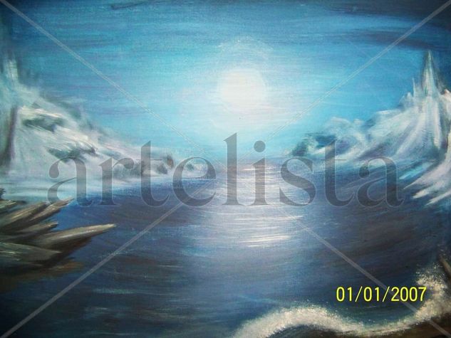 Mar invernal Oil Canvas Marine Painting