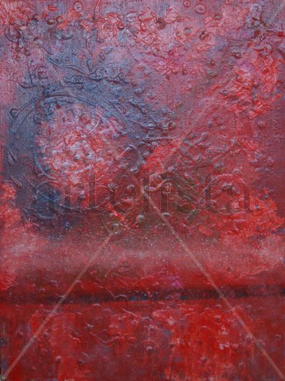 Bañado en rojo Mixed media Panel Others