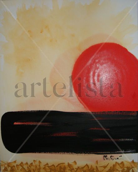 Atardecer sobre lava Acrylic Canvas Landscaping