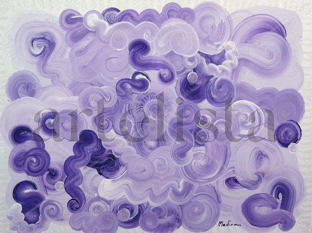 Burbujas moradas Acrylic Canvas Others