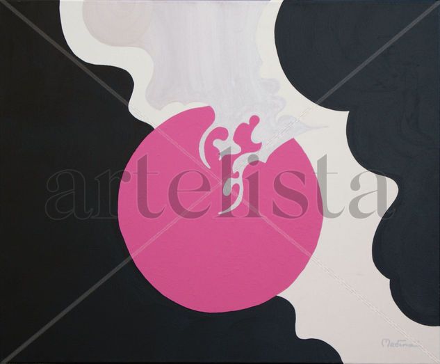 Plata sobre magenta Acrylic Canvas Others