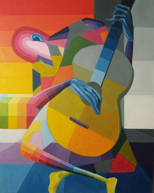 estudio sobre el guitarrista ciego de Picasso